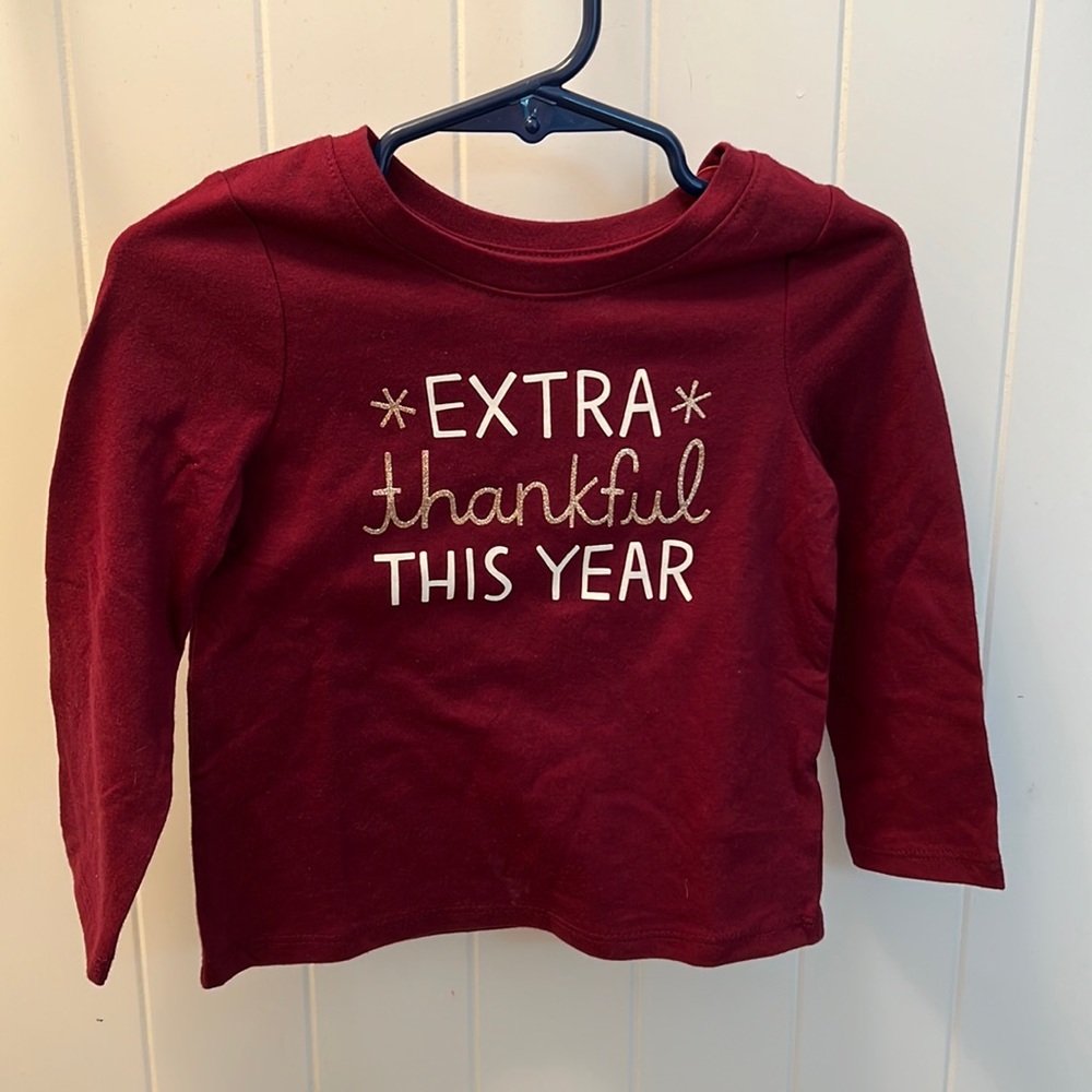 Toddler size thanksgiving shirt.